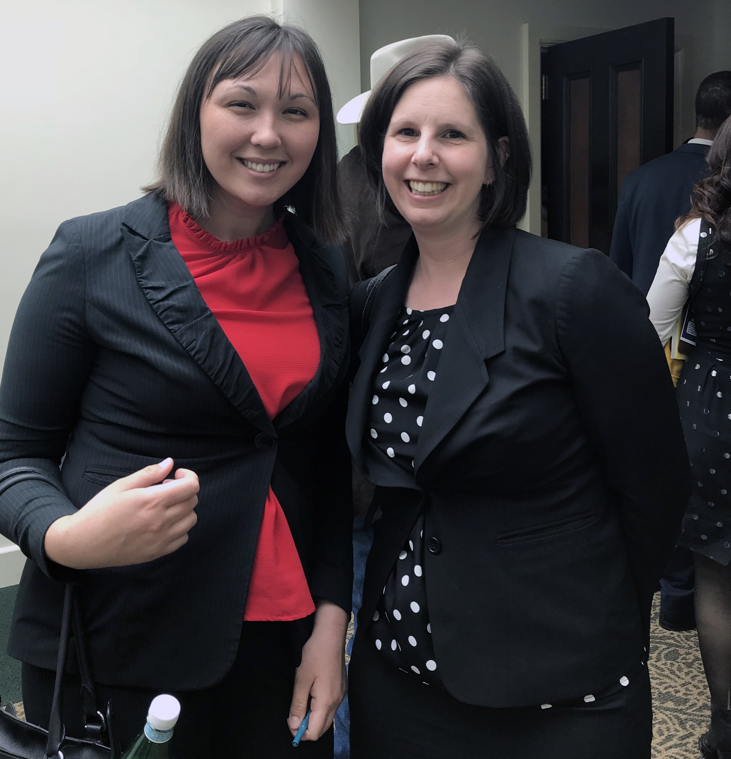 Katie Fiester (LAAW) and Daniela Urban (CWR) after the hearing.